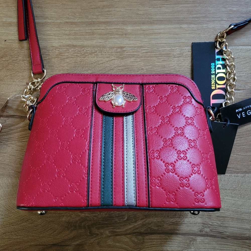 Red and Black Women's Shoulder Bag